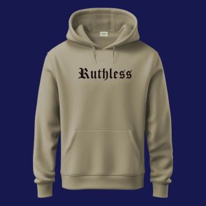 "Ruthless" Gothic Print Hoodie