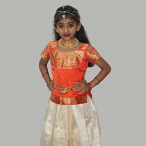 Girls' Traditional Pattu Pavadai Set